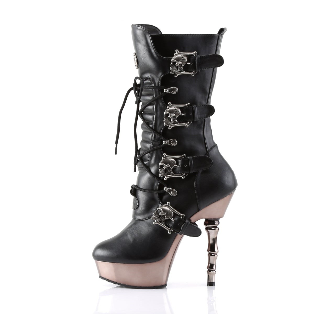 Black Demonia Muerto-1026 Vegan Leather Women's Knee-high Boots | 05DJQX