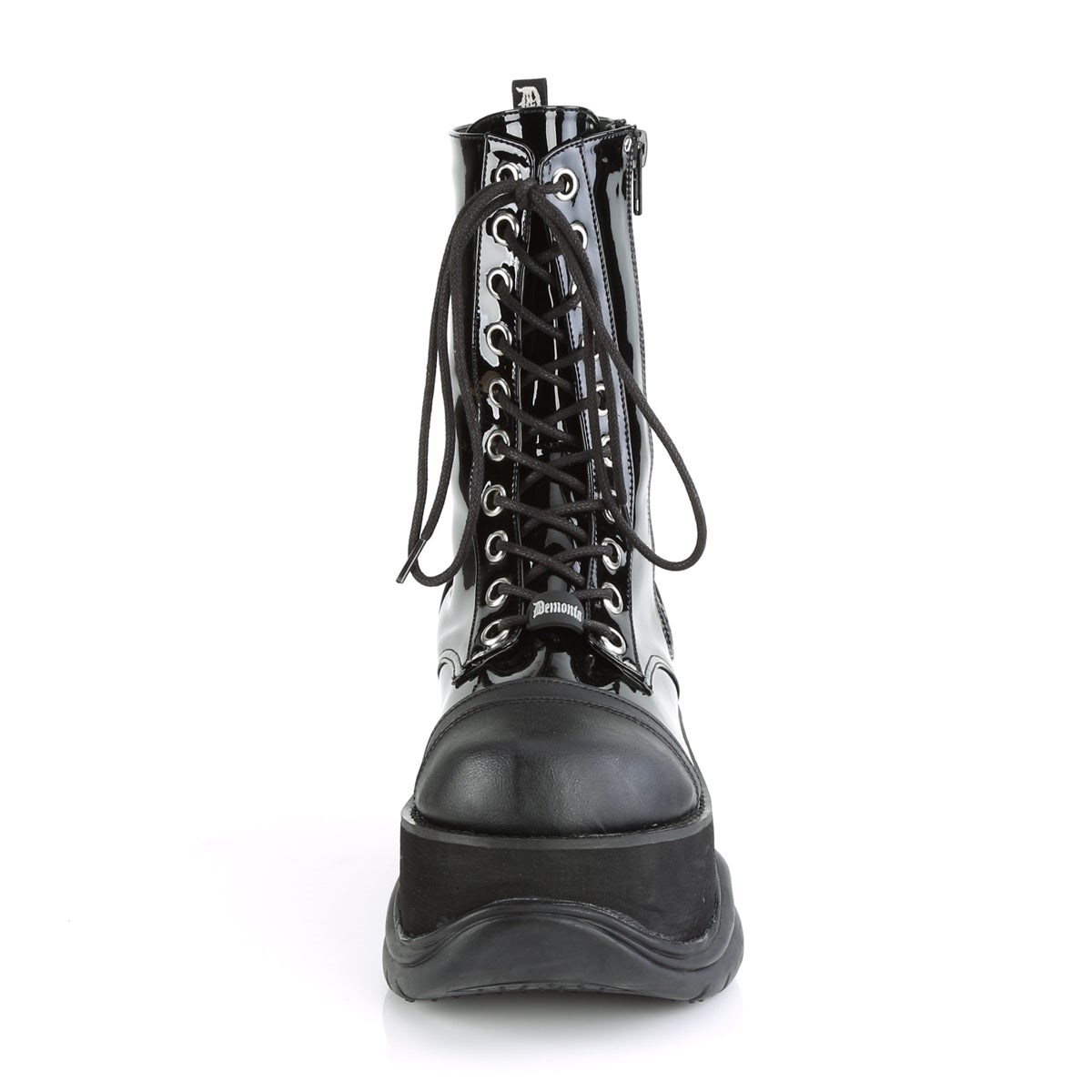 Black Demonia Neptune-200 Vegan Leather Women's Platform Boots | 42CZNU