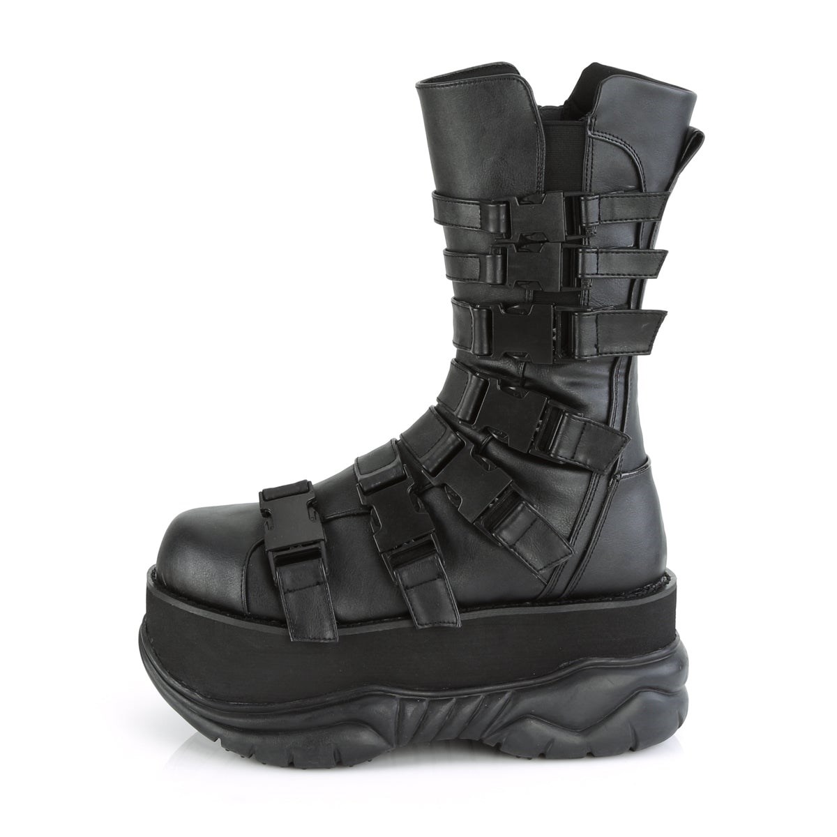 Black Demonia Neptune-210 Vegan Leather Men's Ankle Boots | 82FDSP