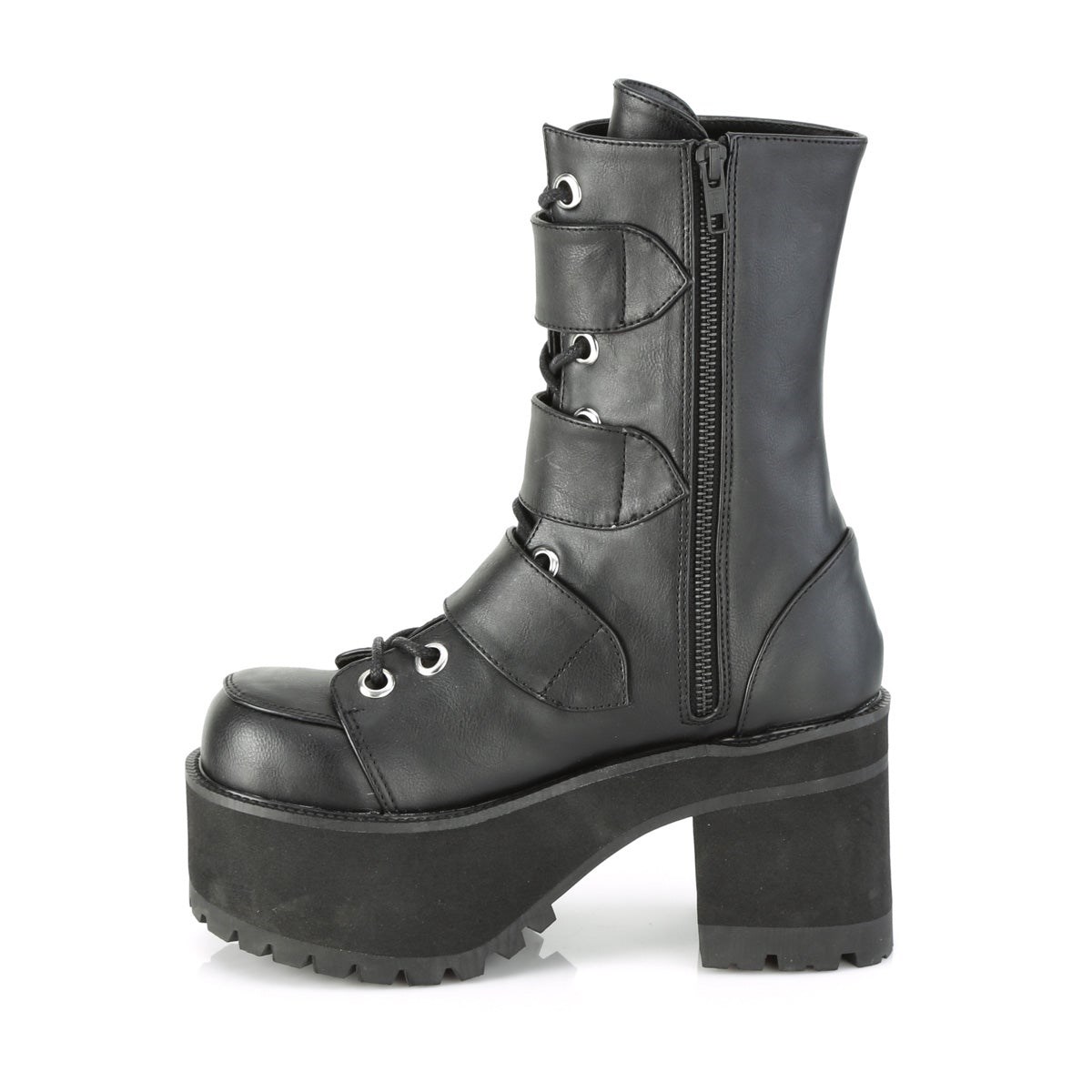 Black Demonia Ranger-308 Vegan Leather Women's Ankle Boots | 94RCVG