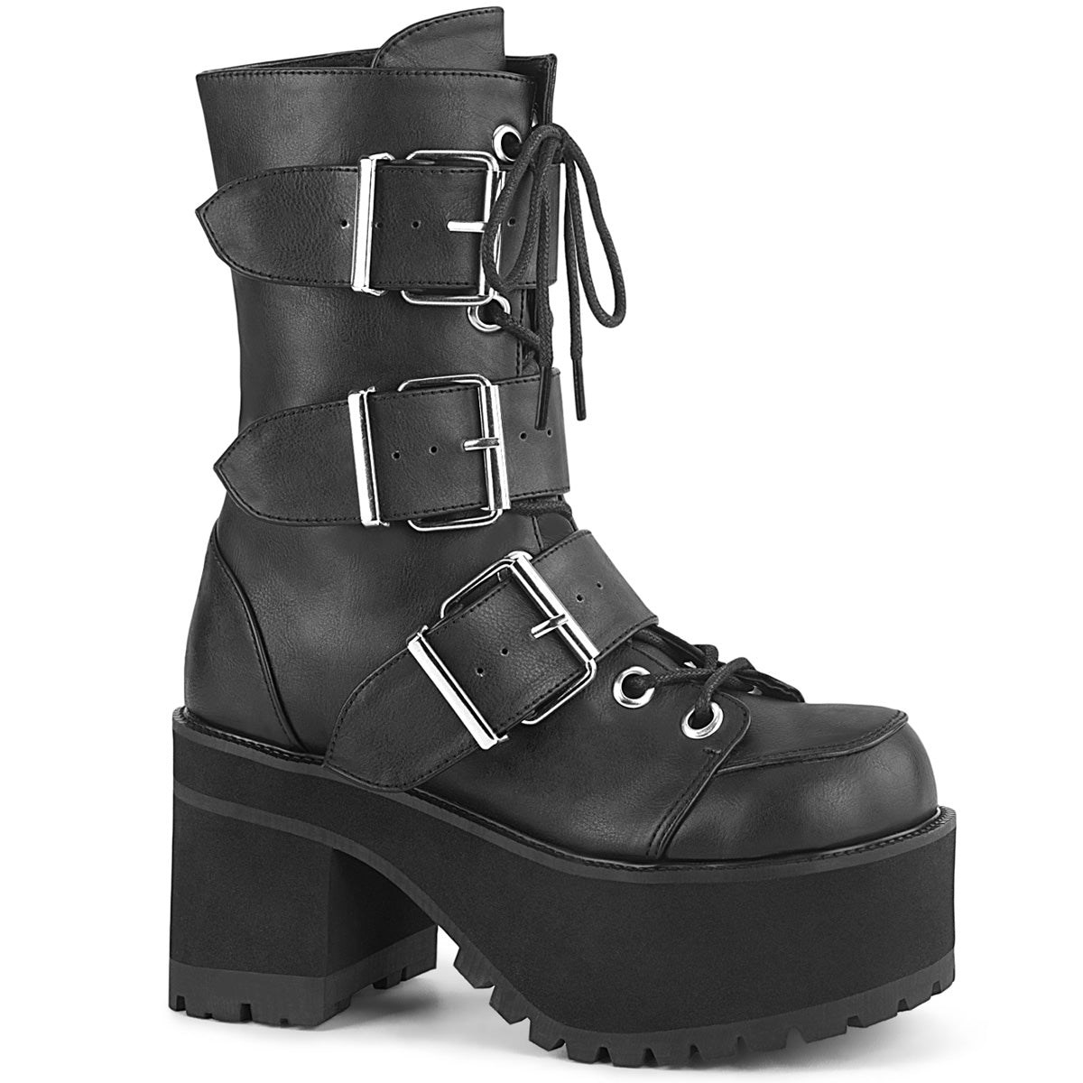 Black Demonia Ranger-308 Vegan Leather Women\'s Ankle Boots | 94RCVG