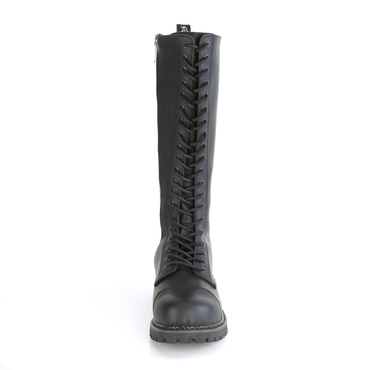 Black Demonia Riot-20 Vegan Leather Men's Combat Boots | 52XORE