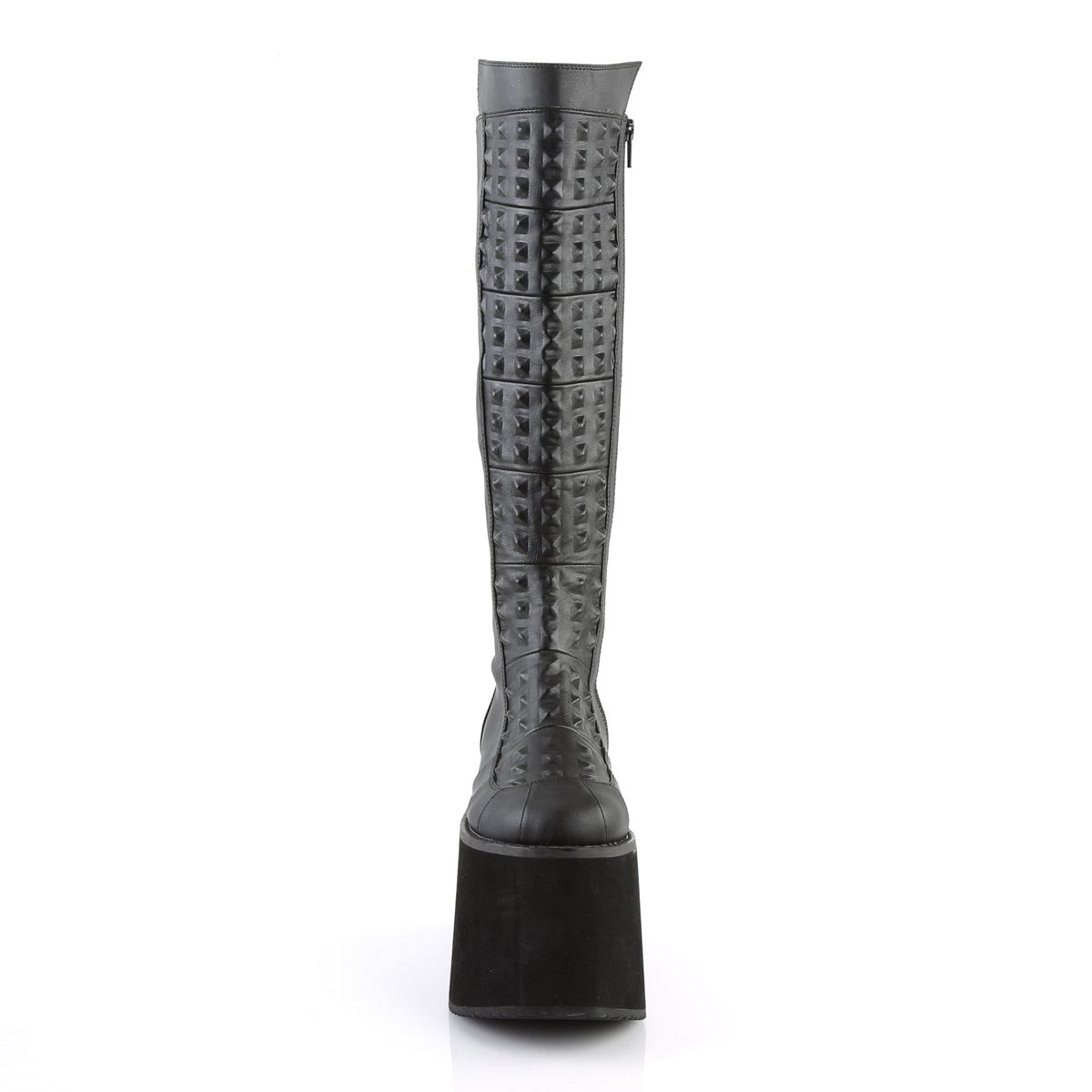 Black Demonia Rot-13 Faux Leather Women's Knee-high Boots | 50GLYQ