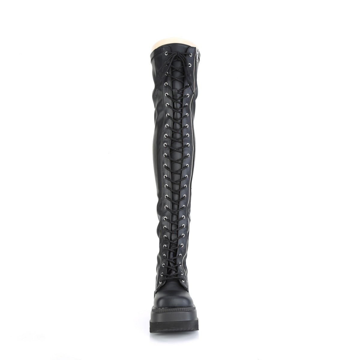 Black Demonia Shaker-374 Str. Vegan Leather Women's Over-the-knee Boots | 84WAZR