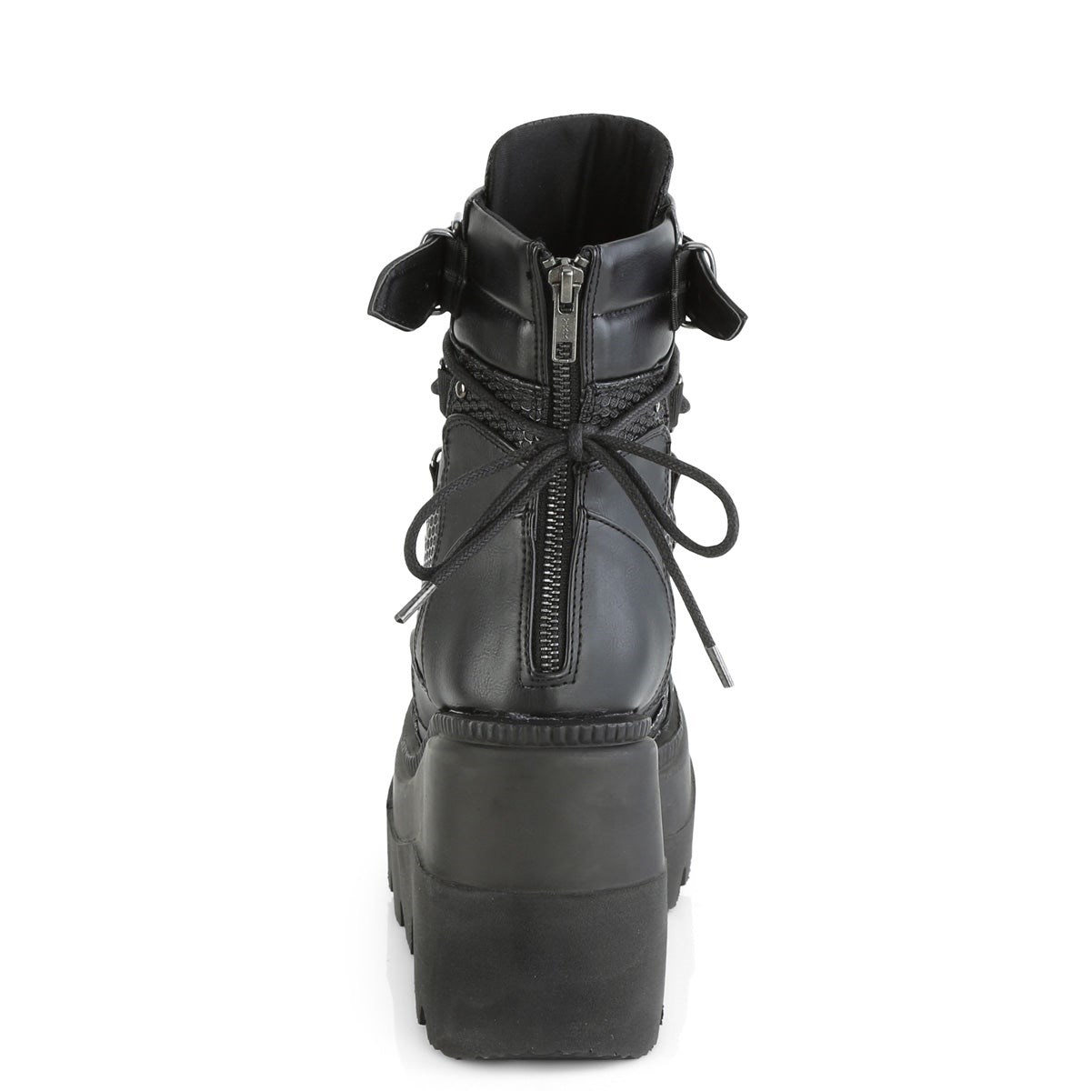 Black Demonia Shaker-60 Vegan Leather Women's Ankle Boots | 57WKDS