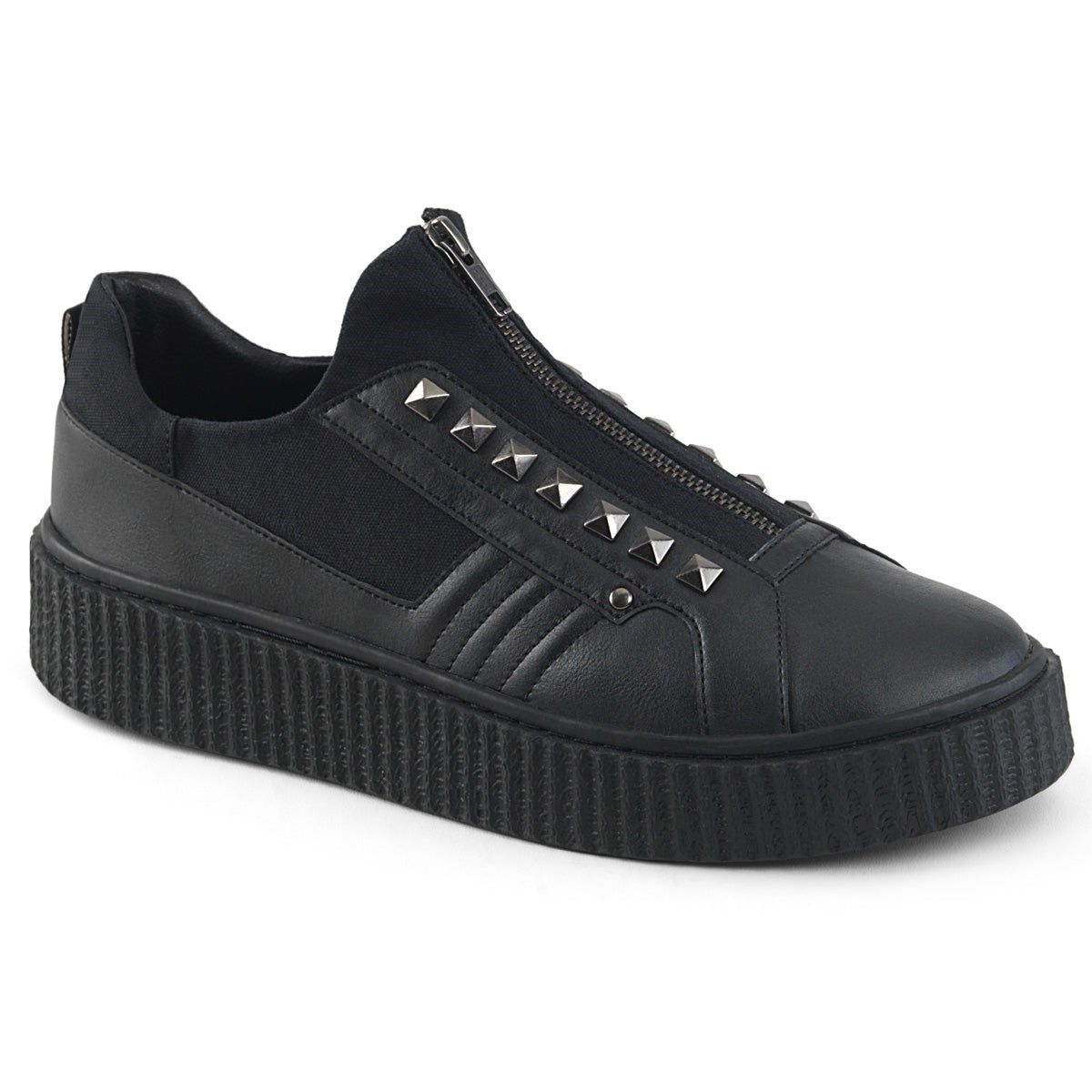 Black Demonia Sneeker-125 Faux Leather Men\'s Sneakers | 87TOBR