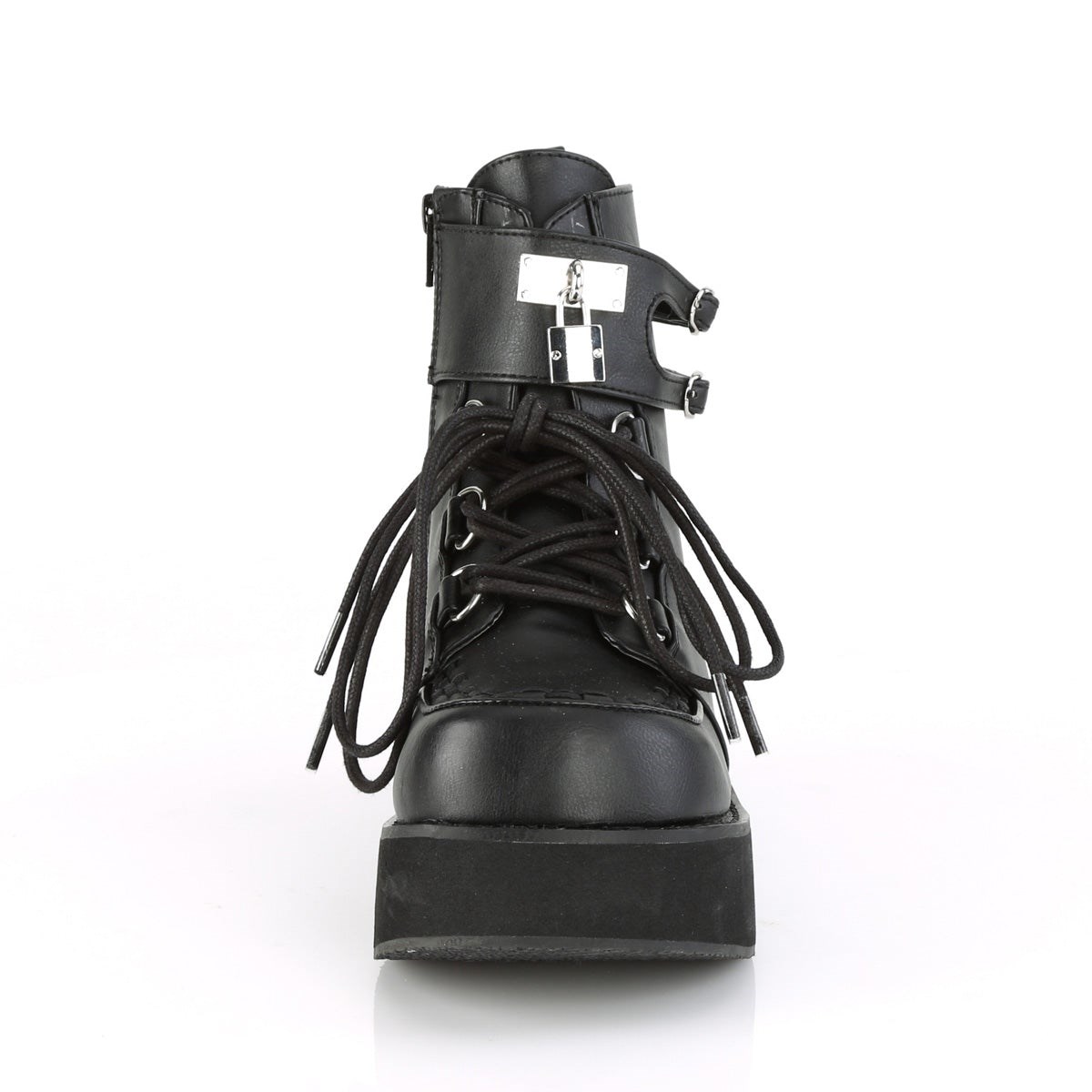 Black Demonia Sprite-70 Vegan Leather Women's Ankle Boots | 42PWDV