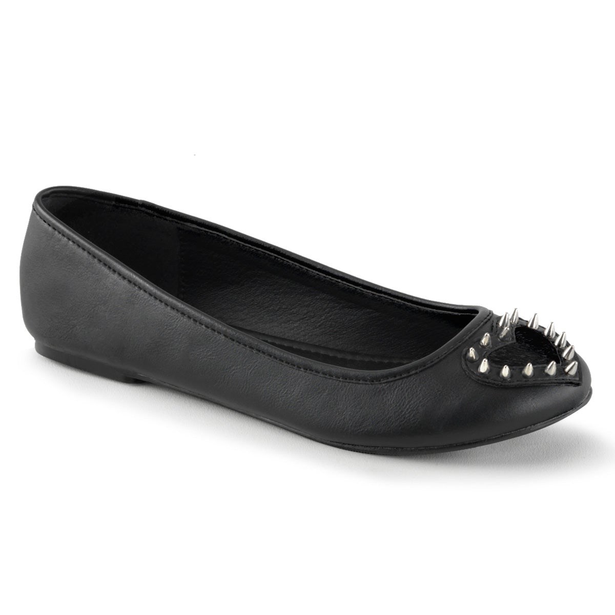 Black Demonia Star-24 Vegan Leather-Pony Faux Fur Women\'s Ballet Flats | 19YVNU