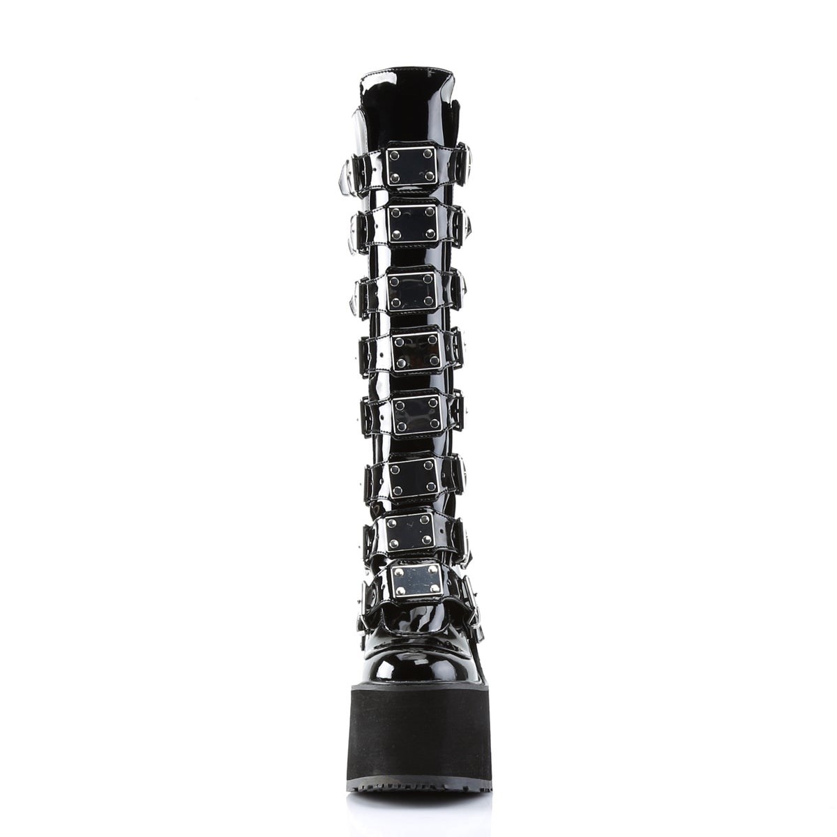 Black Demonia Swing-815 Patent Women's Knee-high Boots | 89JYDM