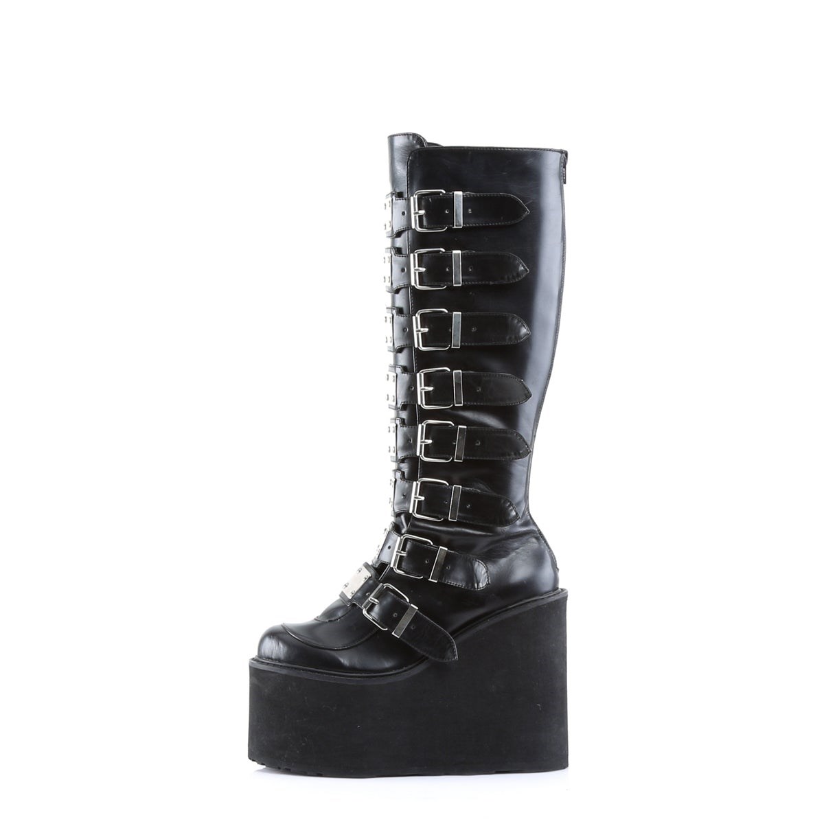 Black Demonia Swing-815 Vegan Leather Women's Knee-high Boots | 02QBXE