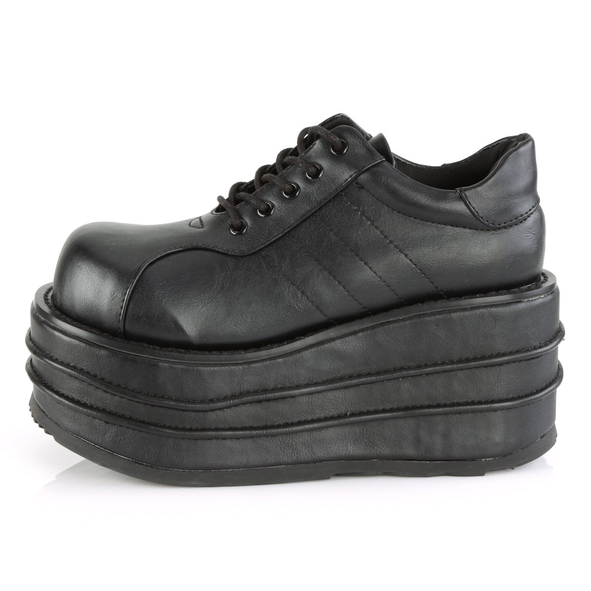 Black Demonia Tempo-08 Vegan Leather Men's Platform Shoes | 51AWOE