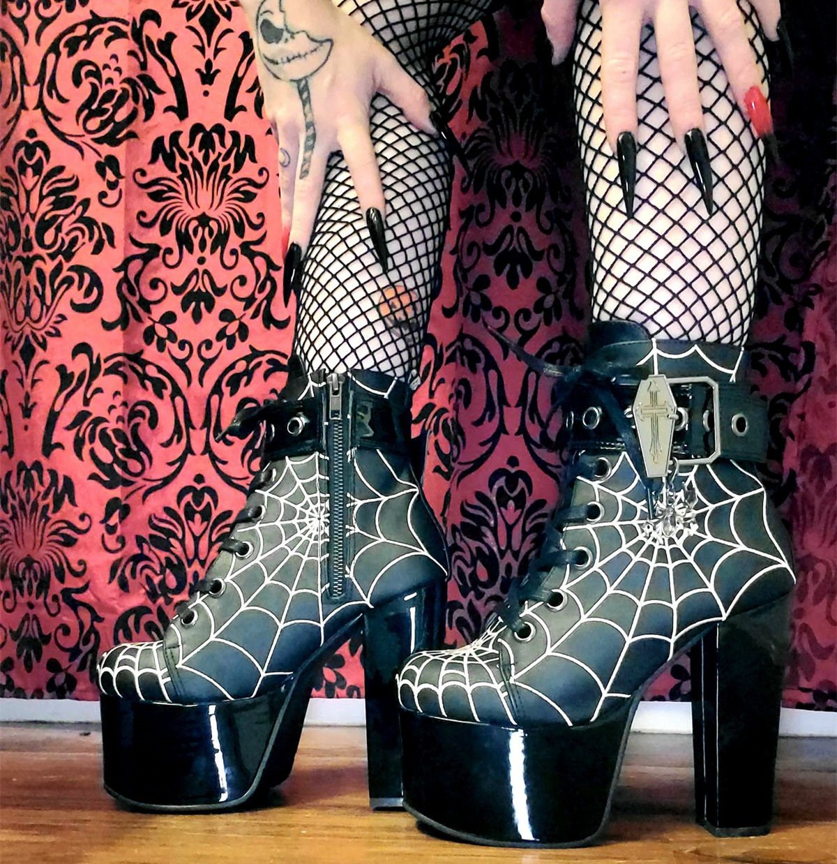 Black Demonia Torment-51 Vegan Leather Women's Ankle Boots | 75GNTB