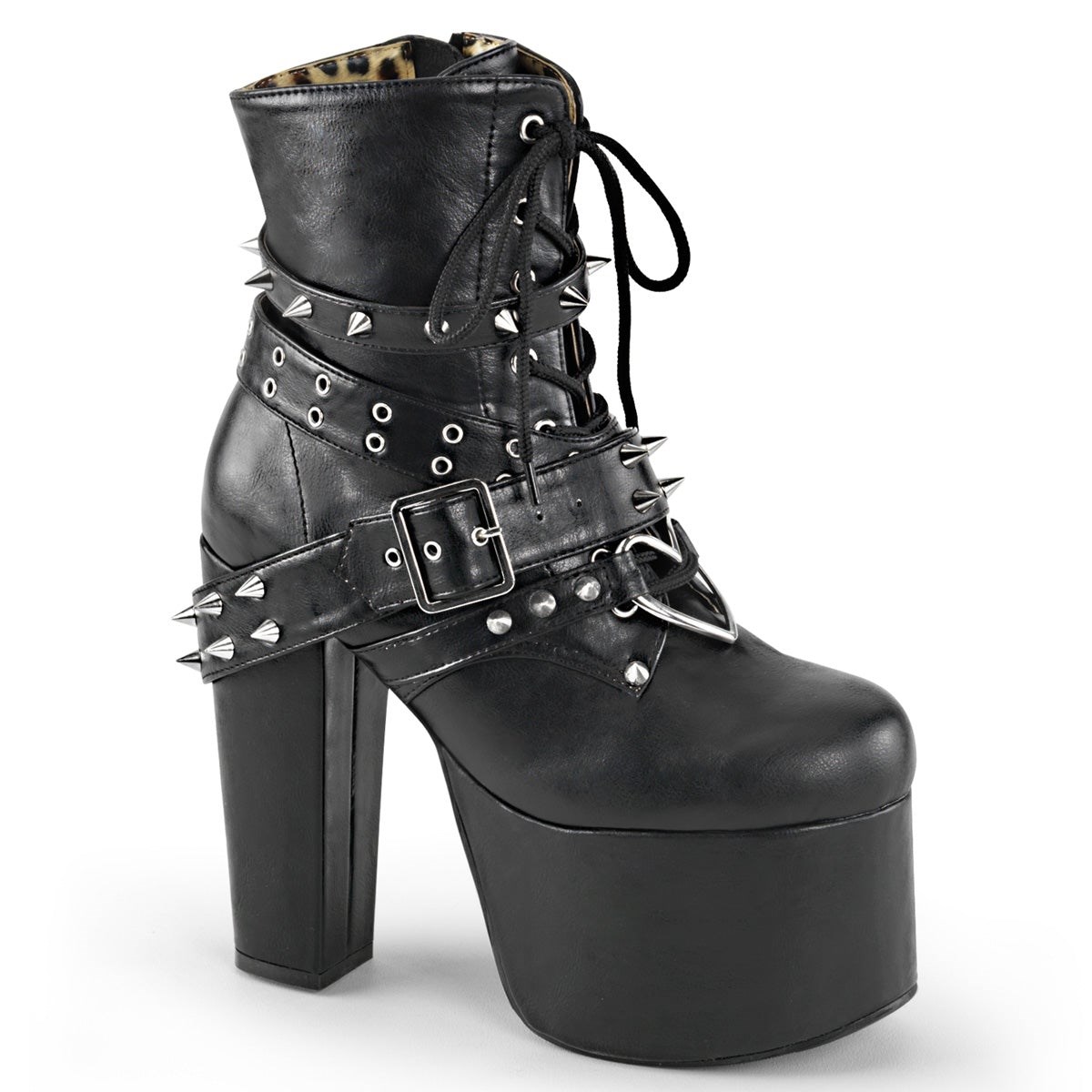 Black Demonia Torment-700 Vegan Leather Women\'s Ankle Boots | 19UIWH