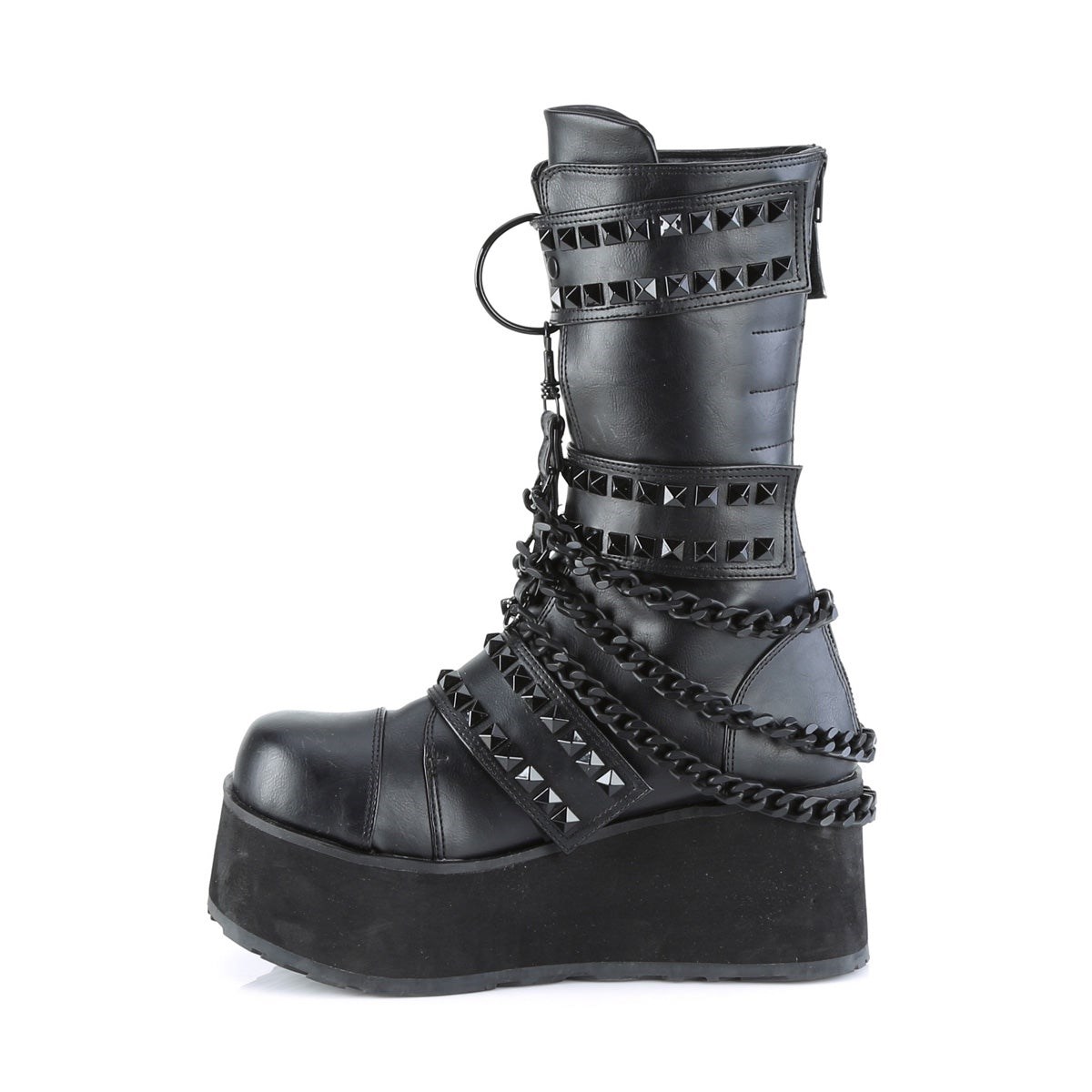 Black Demonia Trashville-138 Vegan Leather Women's Ankle Boots | 69QSKT