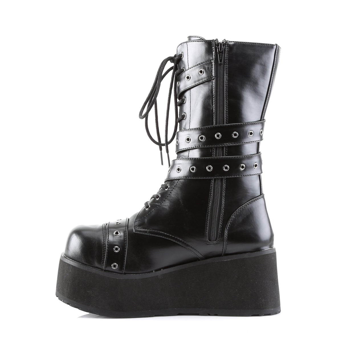 Black Demonia Trashville-205 Vegan Leather Men's Ankle Boots | 70KHON