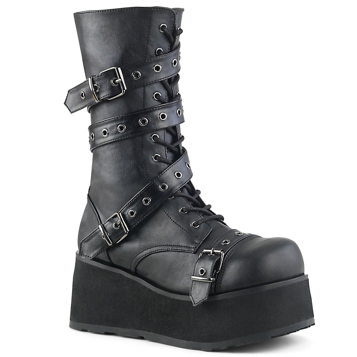 Black Demonia Trashville-205 Vegan Leather Men\'s Ankle Boots | 70KHON