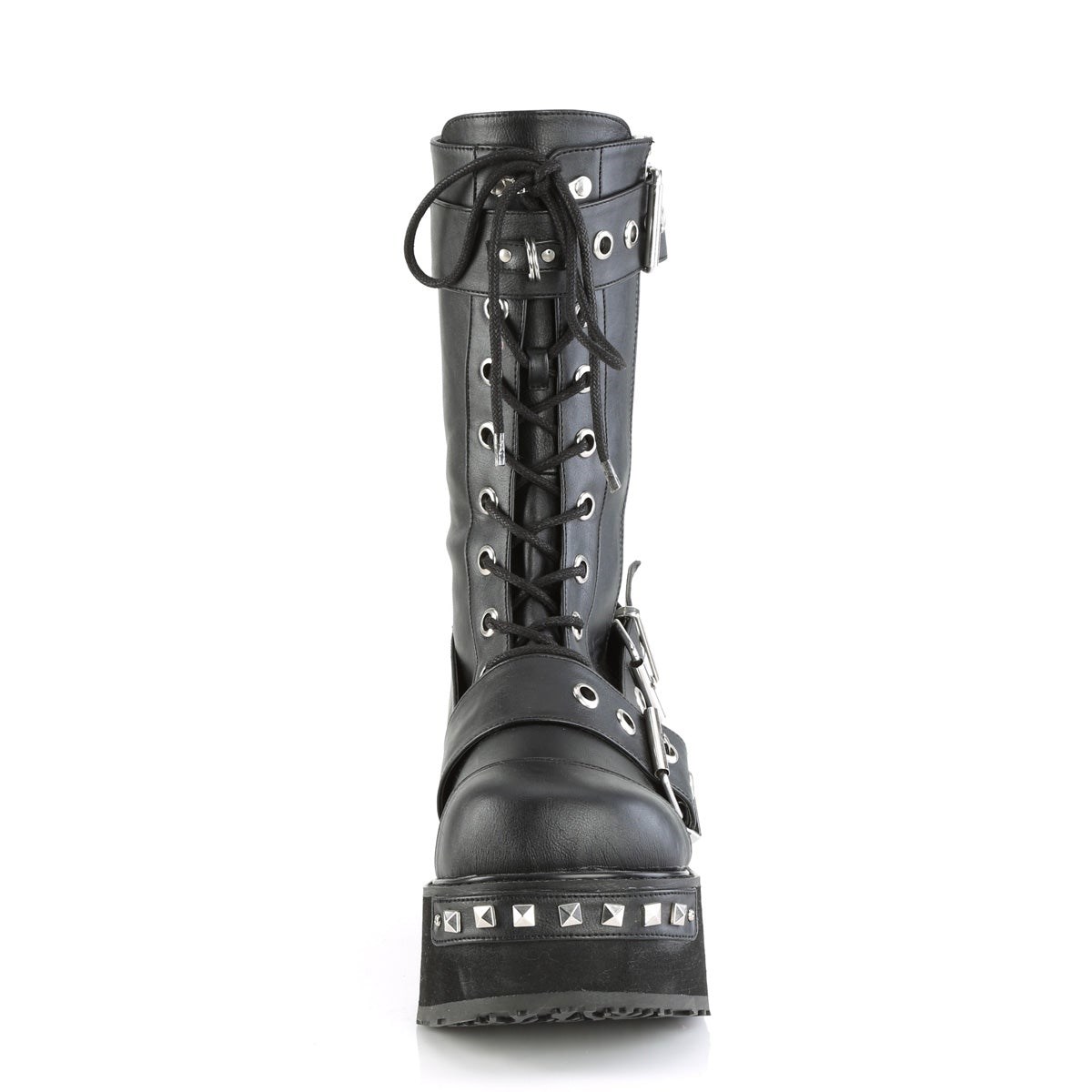 Black Demonia Trashville-250 Vegan Leather Men's Knee-high Boots | 72WUDP