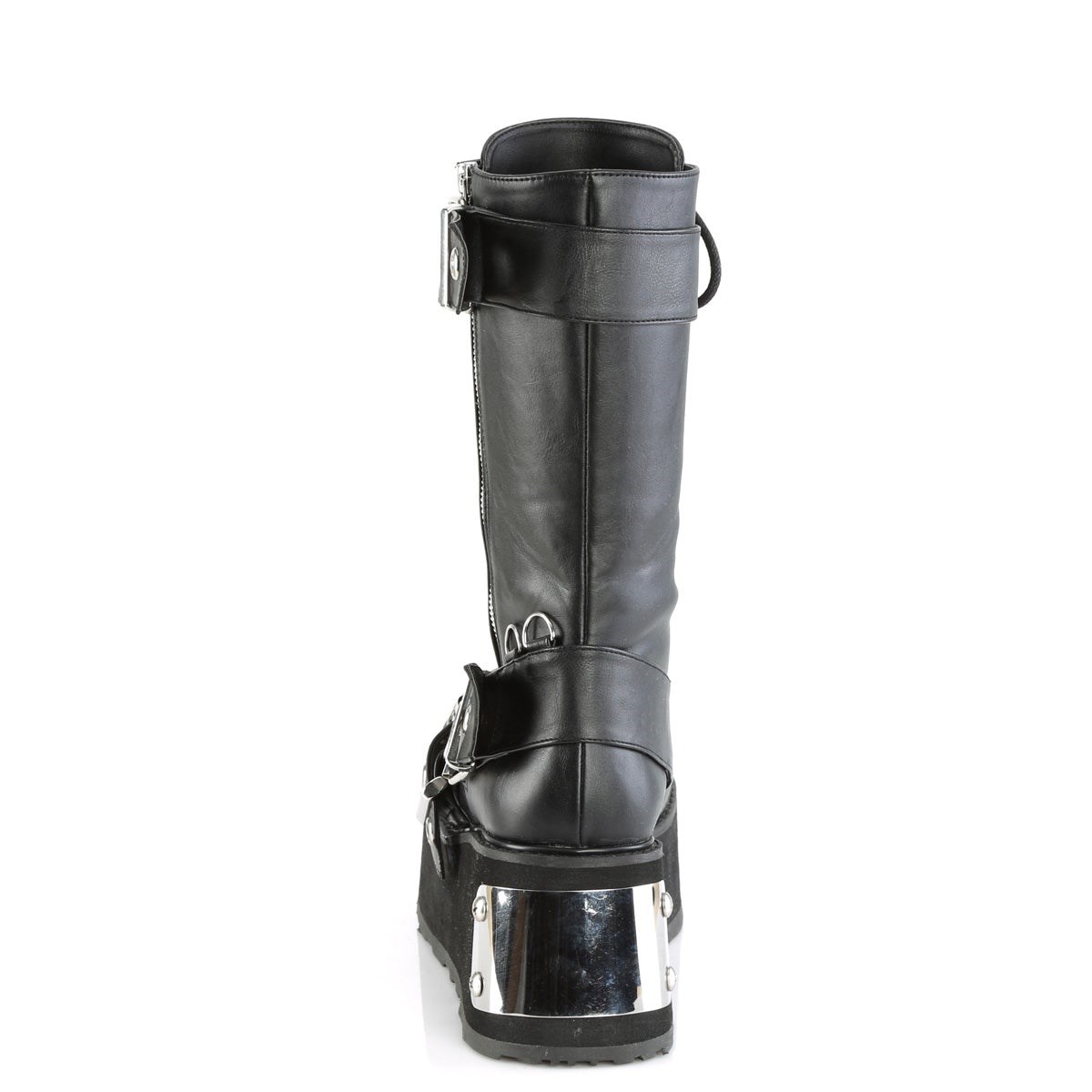 Black Demonia Trashville-250 Vegan Leather Men's Knee-high Boots | 72WUDP