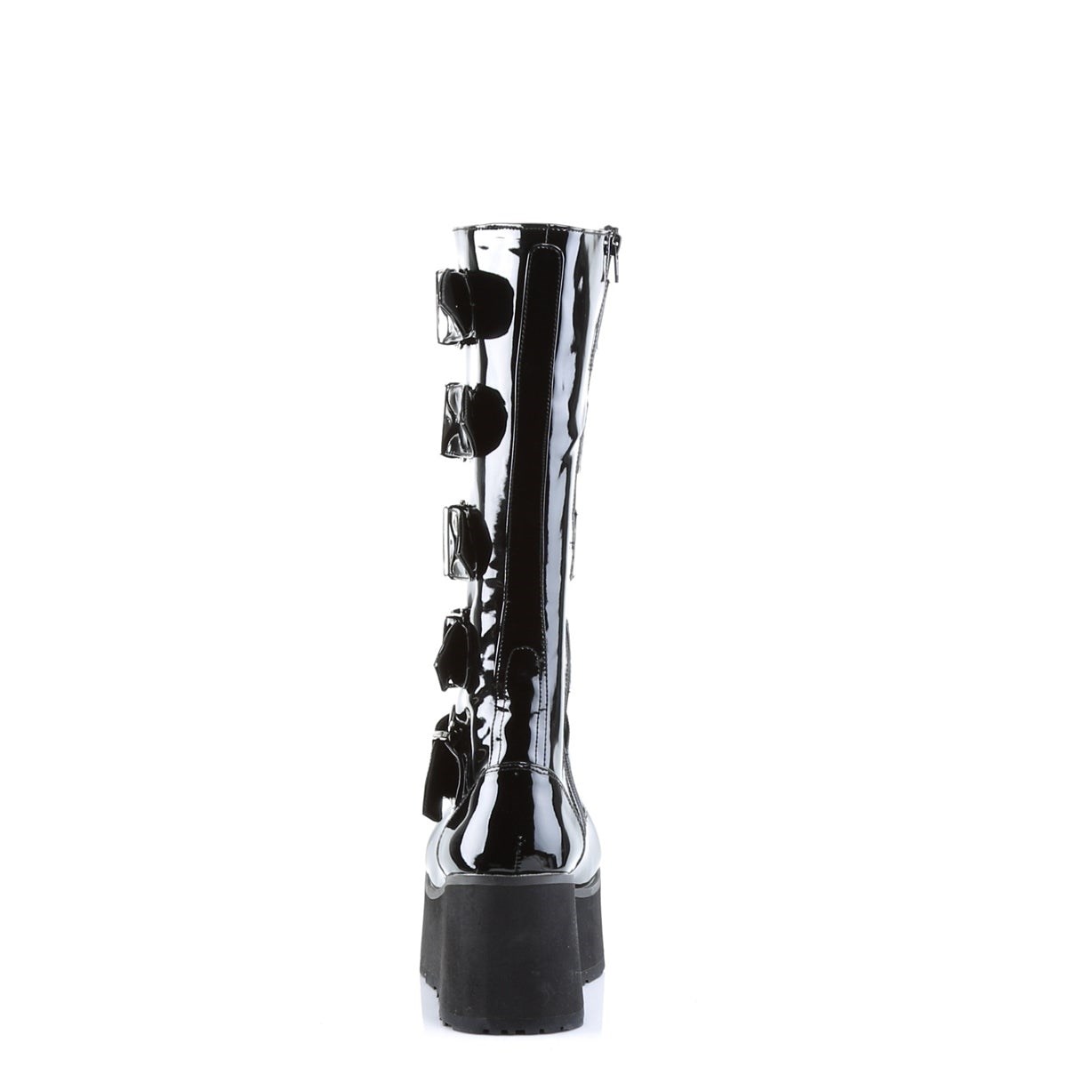 Black Demonia Trashville-518 Patent Women's Knee-high Boots | 94DFTH