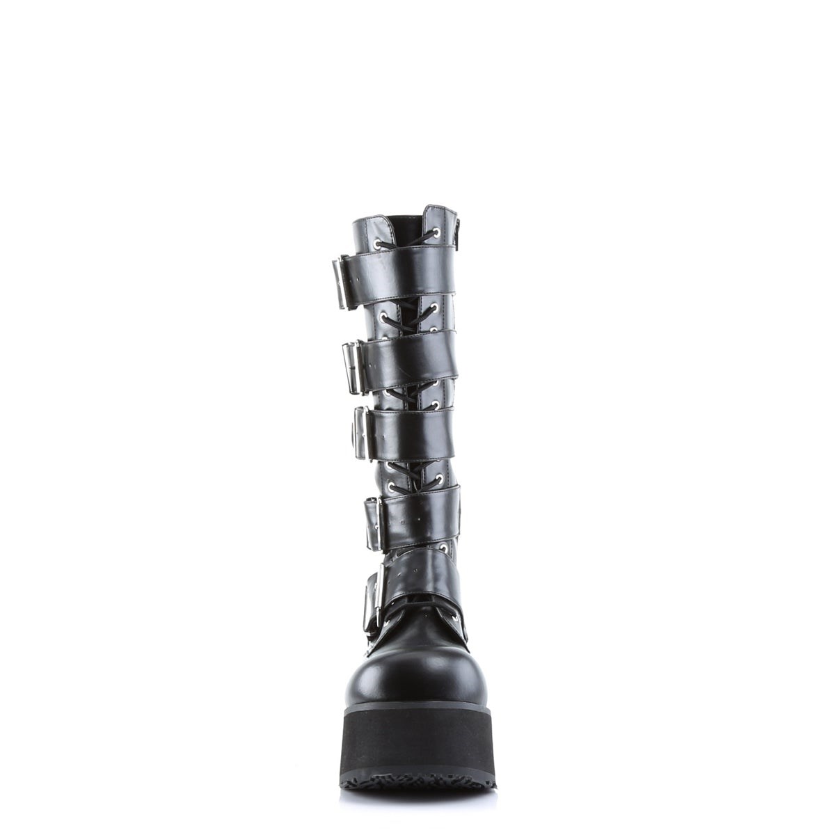 Black Demonia Trashville-518 Vegan Leather Men's Knee-high Boots | 13CFQT