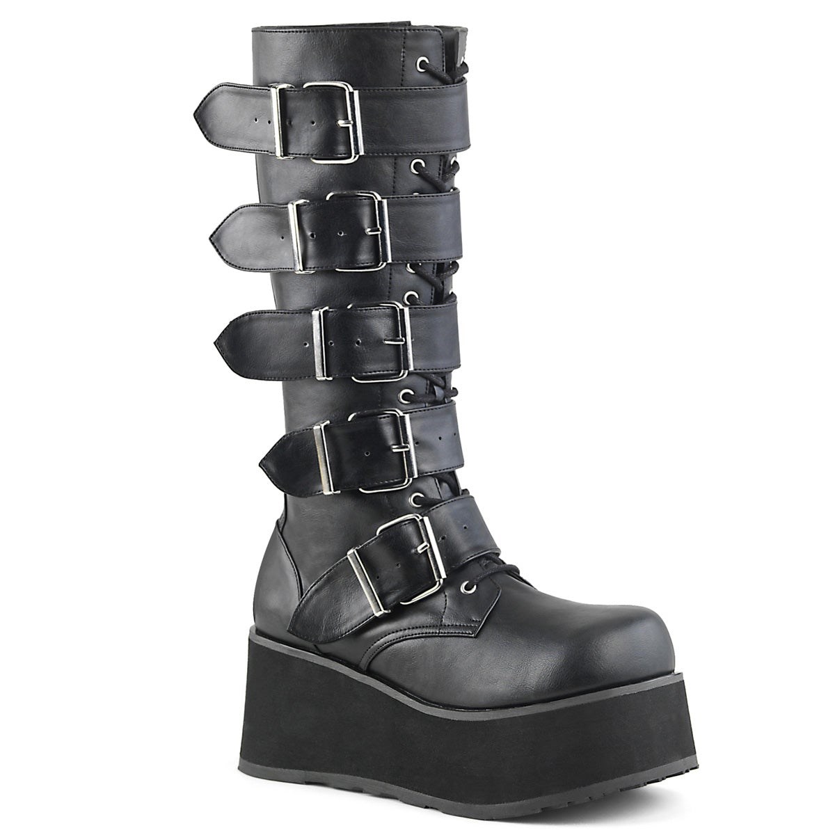 Black Demonia Trashville-518 Vegan Leather Women\'s Knee-high Boots | 76RMHW