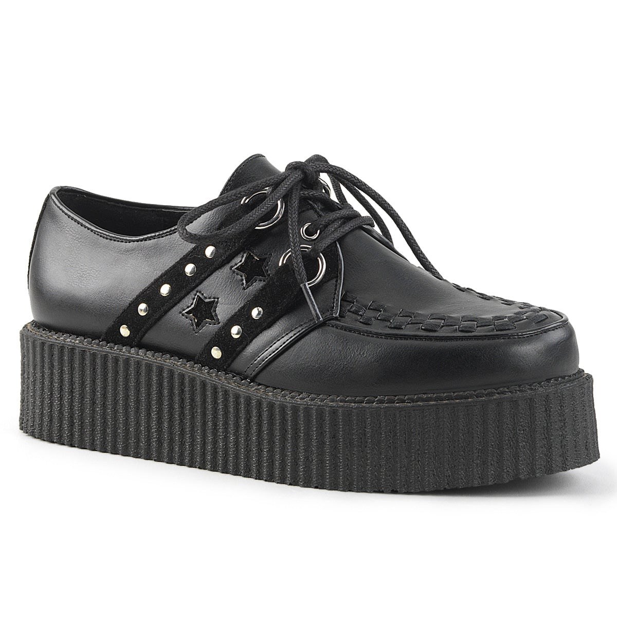 Black Demonia V-CREEPER-538 Vegan Leather-Suede Men\'s Creepers Shoes | 64KPAW