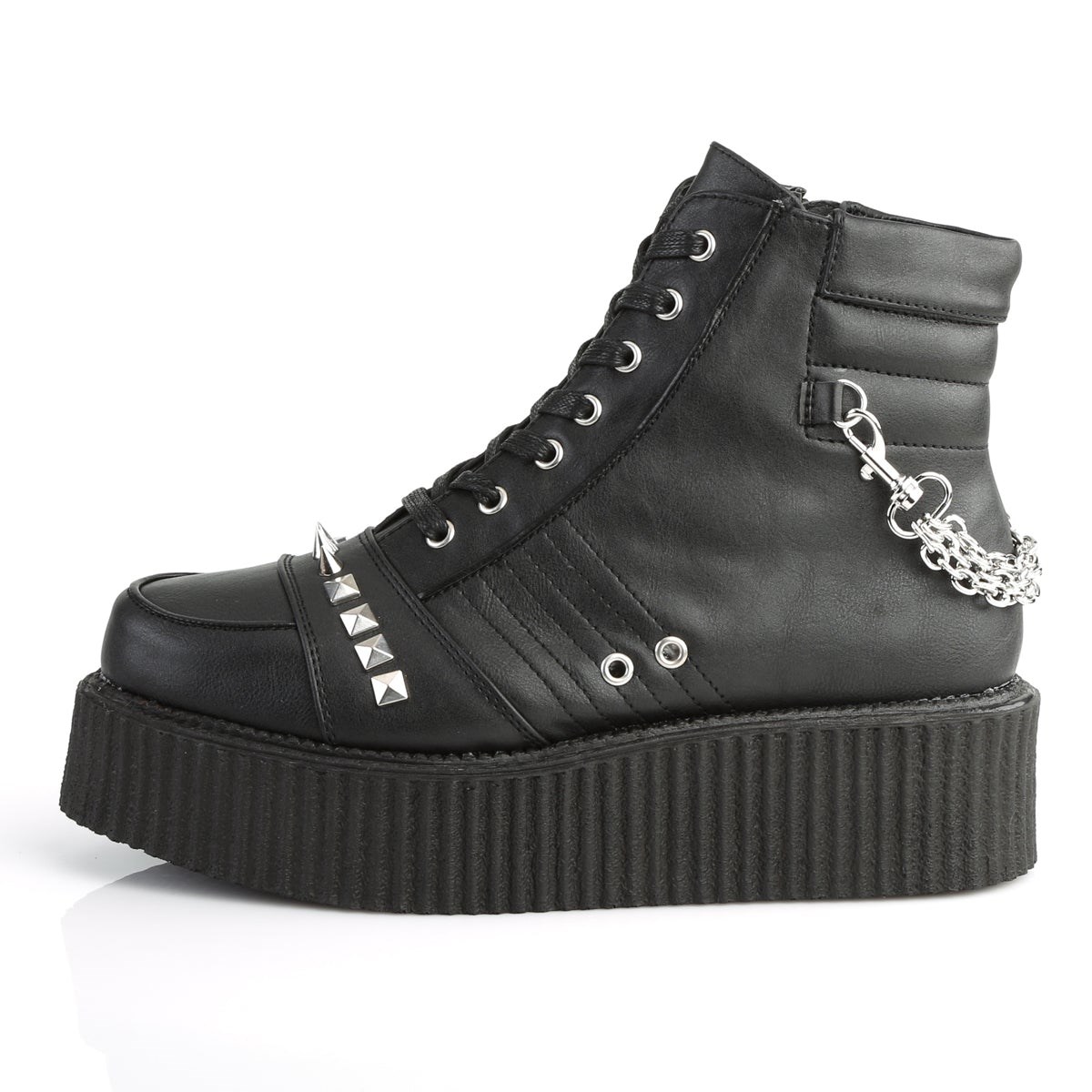 Black Demonia V-CREEPER-565 Vegan Leather Women's Creepers Shoes | 18SPDF