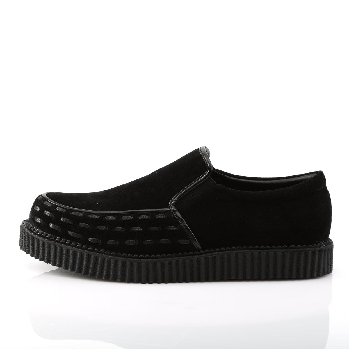 Black Demonia V-CREEPER-607 Vegan Suede Men's Creepers Shoes | 18FNJZ