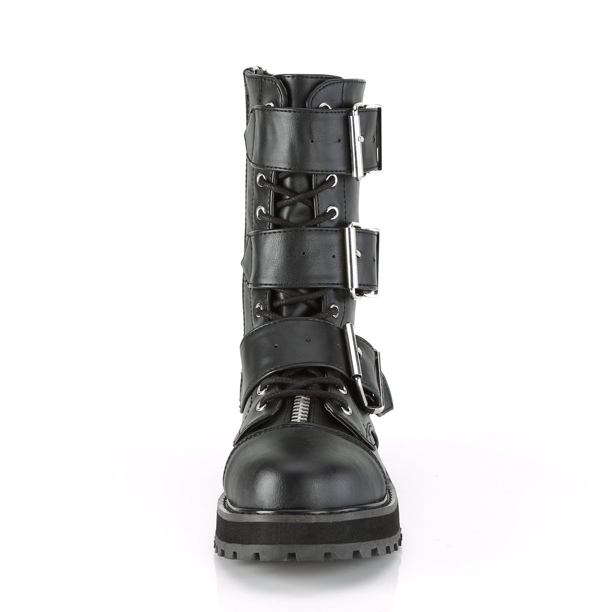 Black Demonia Valor-210 Vegan Leather Men's Platform Boots | 08UZFL