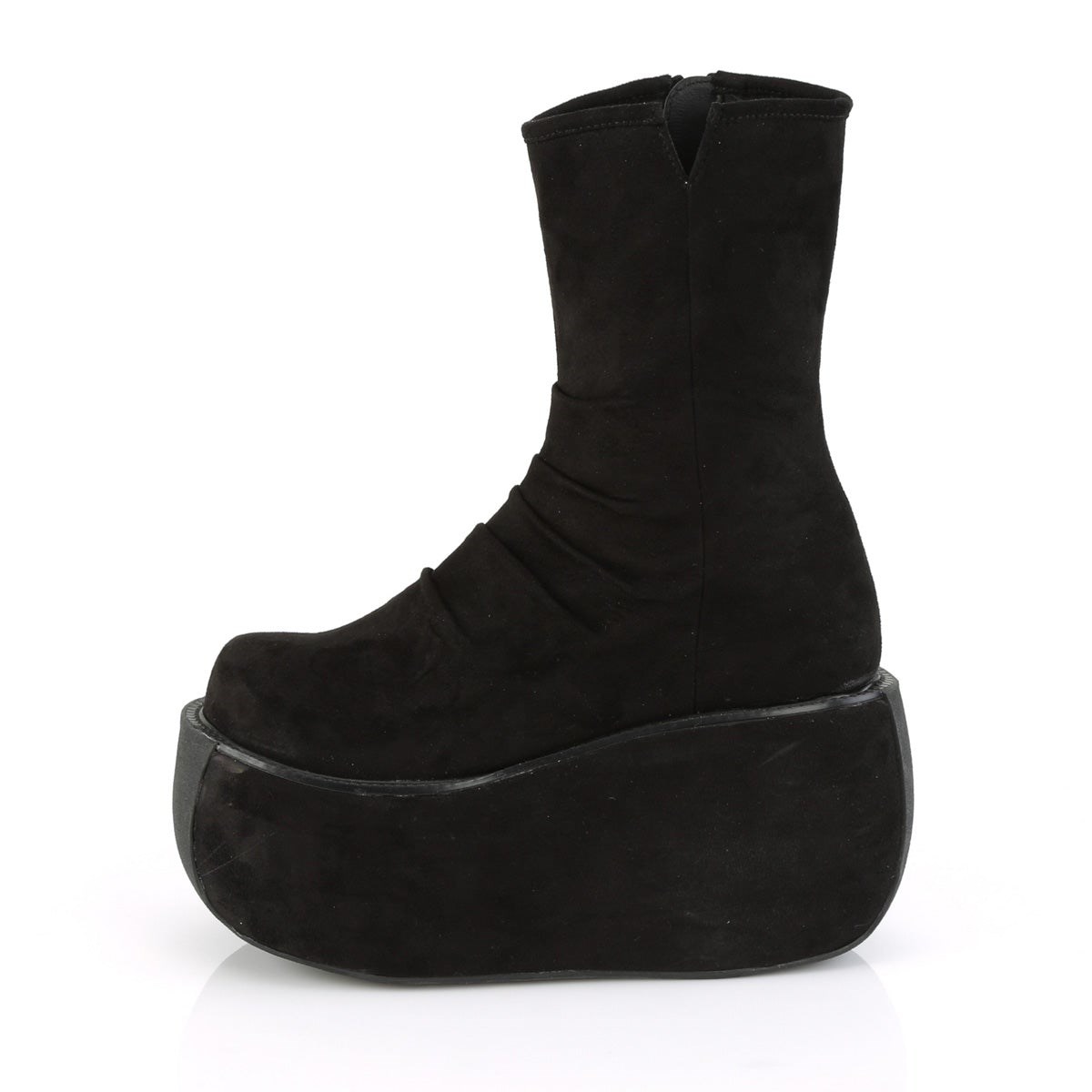 Black Demonia Violet-100 Faux Suede Women's Ankle Boots | 13MYZD