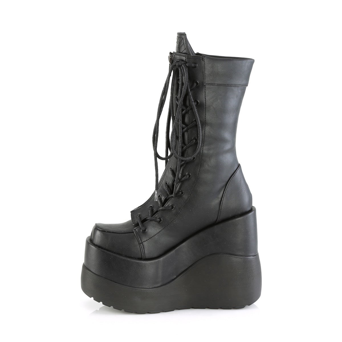 Black Demonia Void-118 Vegan Leather-Patent Women's Ankle Boots | 45VDZX