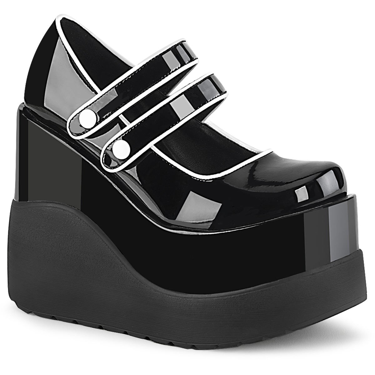 Black Demonia Void-37 Patent Women\'s Mary Jane Shoes | 07CZGF