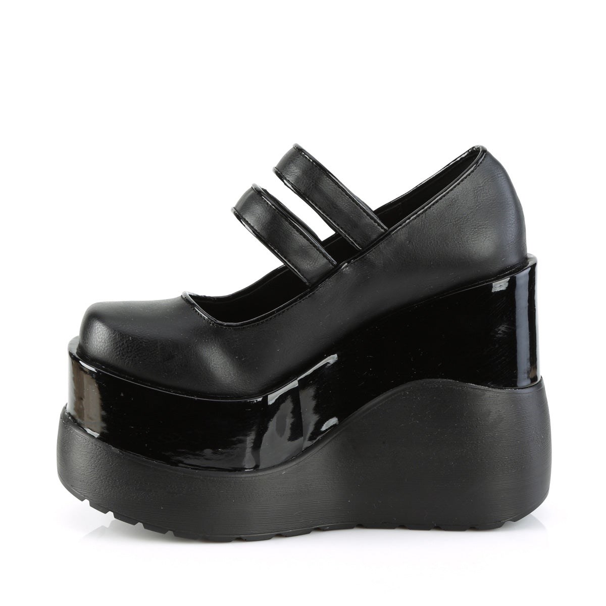 Black Demonia Void-37 Vegan Leather-Patent Women's Mary Jane Shoes | 81LNUF