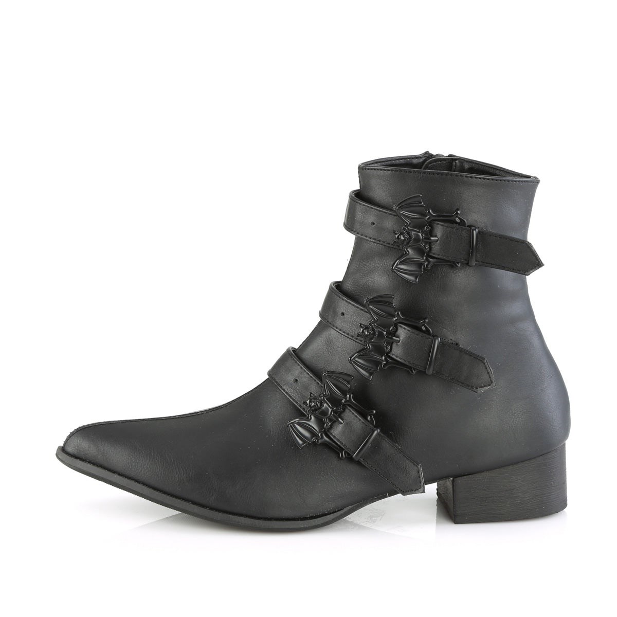 Black Demonia Warlock-50-B Vegan Leather Women's Ankle Boots | 80YFTJ