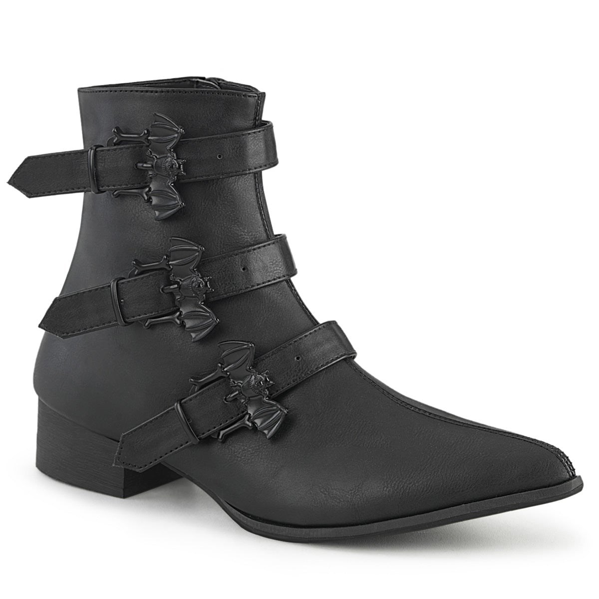 Black Demonia Warlock-50-B Vegan Leather Women\'s Ankle Boots | 80YFTJ