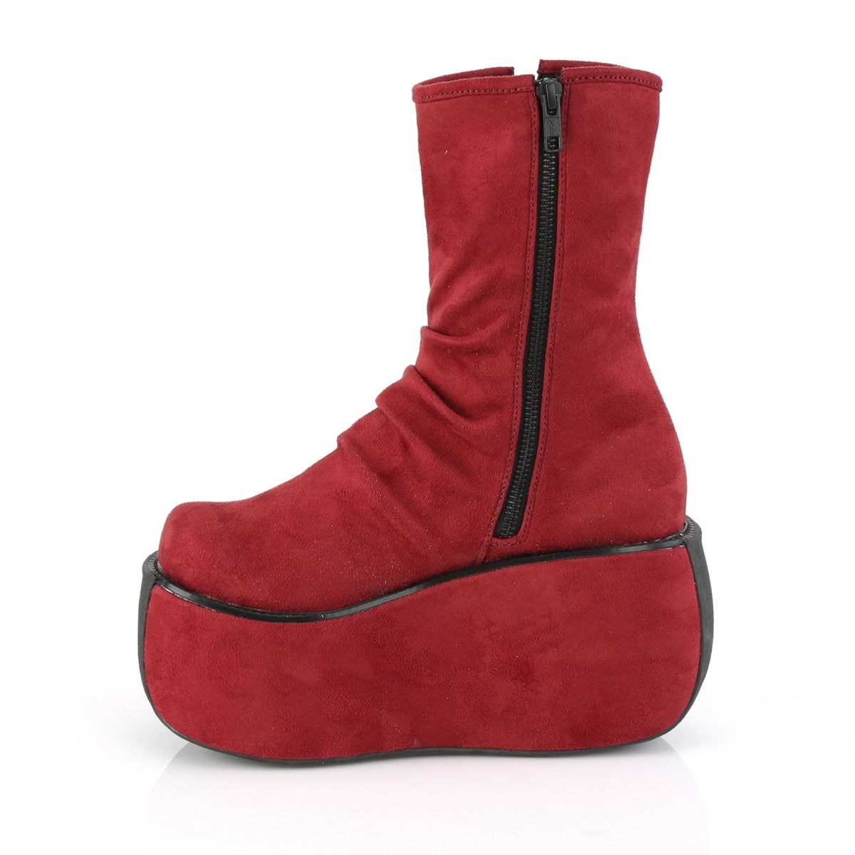 Burgundy Demonia Violet-100 Faux Suede Women's Ankle Boots | 30WRTX