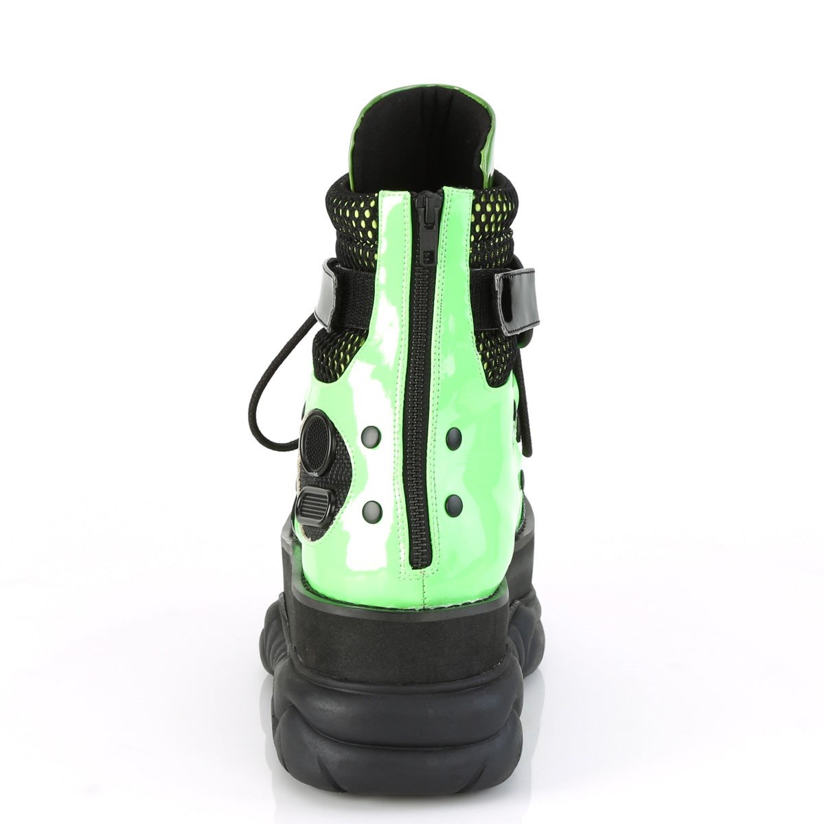 Green / Black Demonia Neptune-126 Patent Men's Ankle Boots | 46FPVB