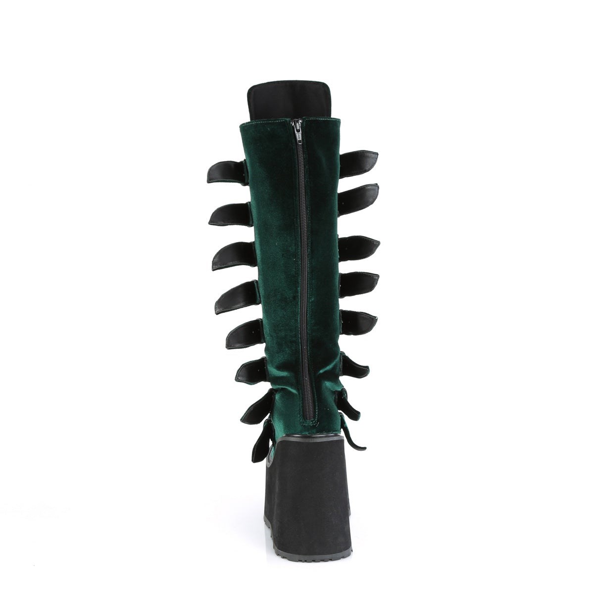 Green Demonia Swing-815 Emerald Velvet Women's Knee-high Boots | 80HDIX