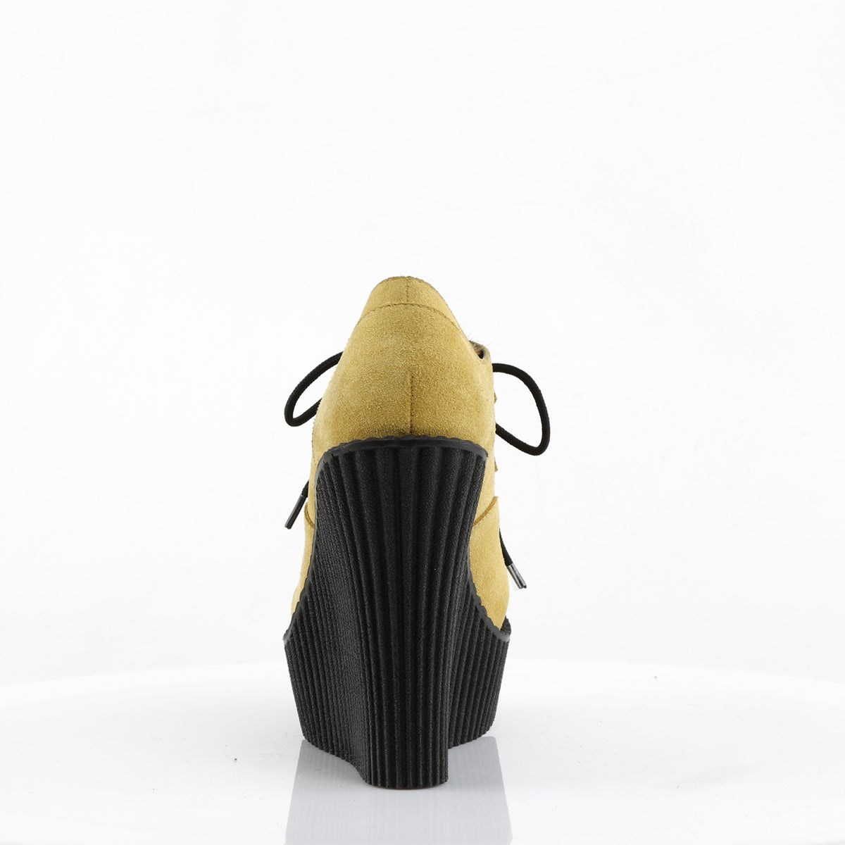 Mustard Demonia Creeper-304 Vegan Suede-Animal Women's Creepers Shoes | 38KLRA