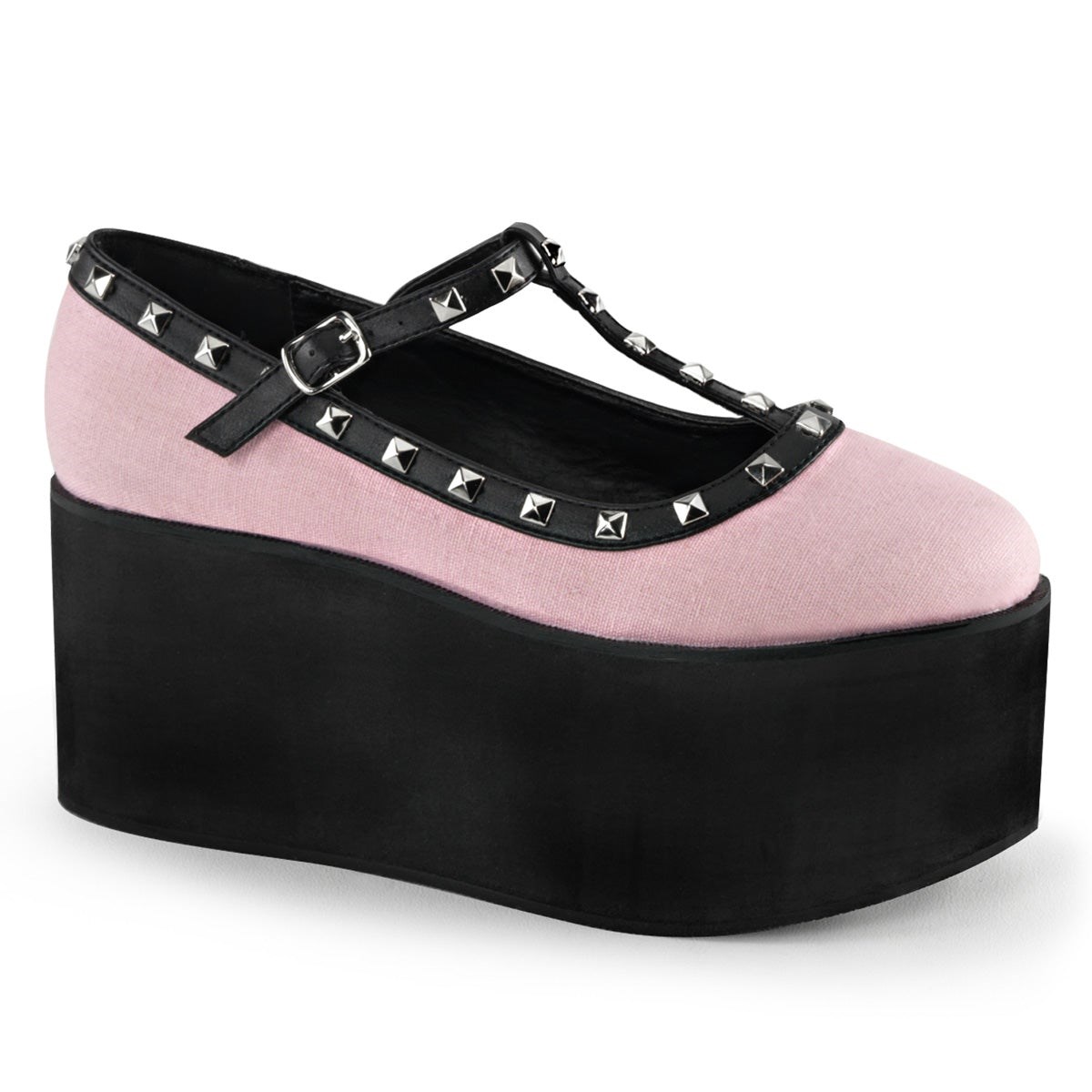 Pink Demonia Click-07 Canvas Women\'s Platform Shoes | 25AQON