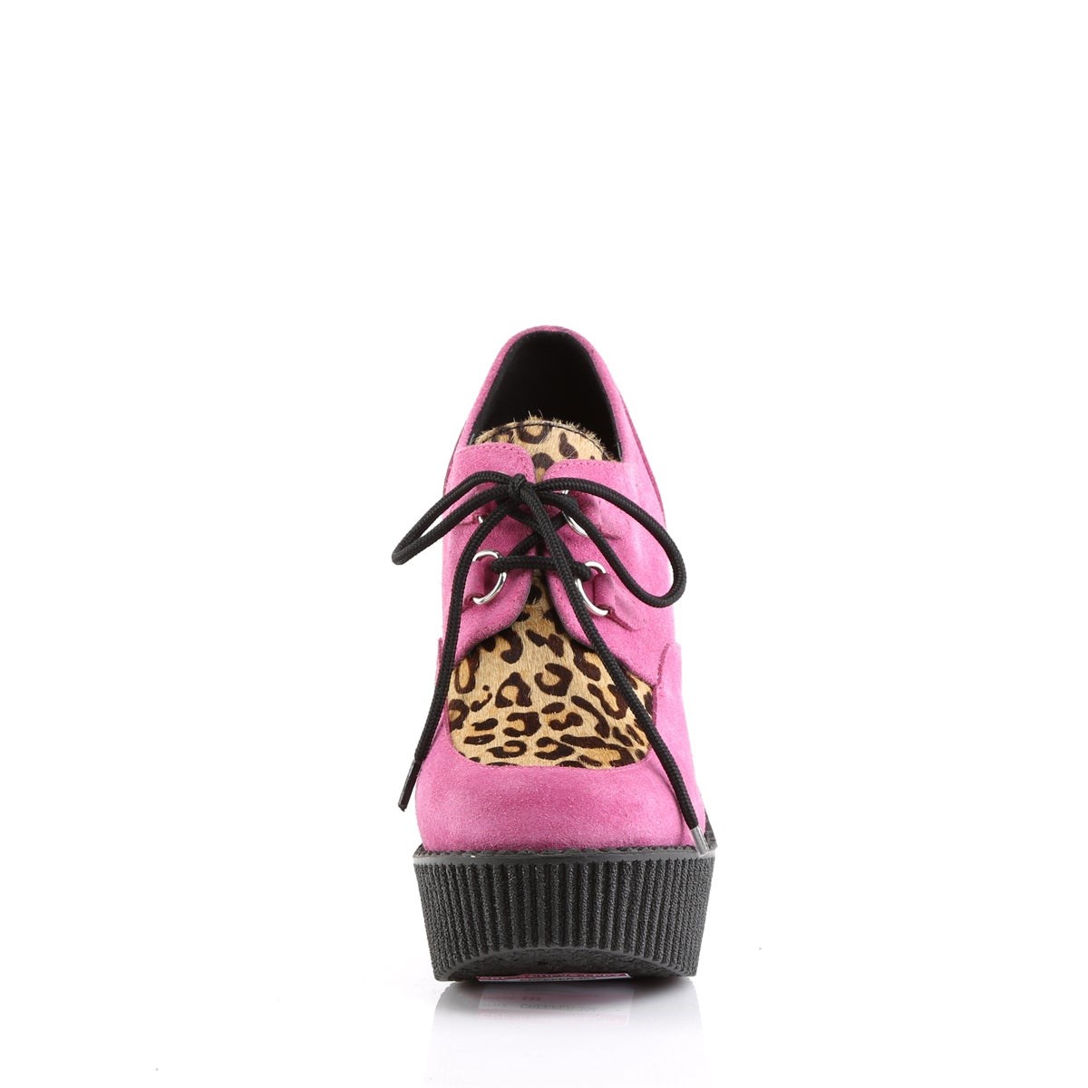 Pink Demonia Creeper-304 Vegan Suede-Animal Women's Creepers Shoes | 46RTNJ