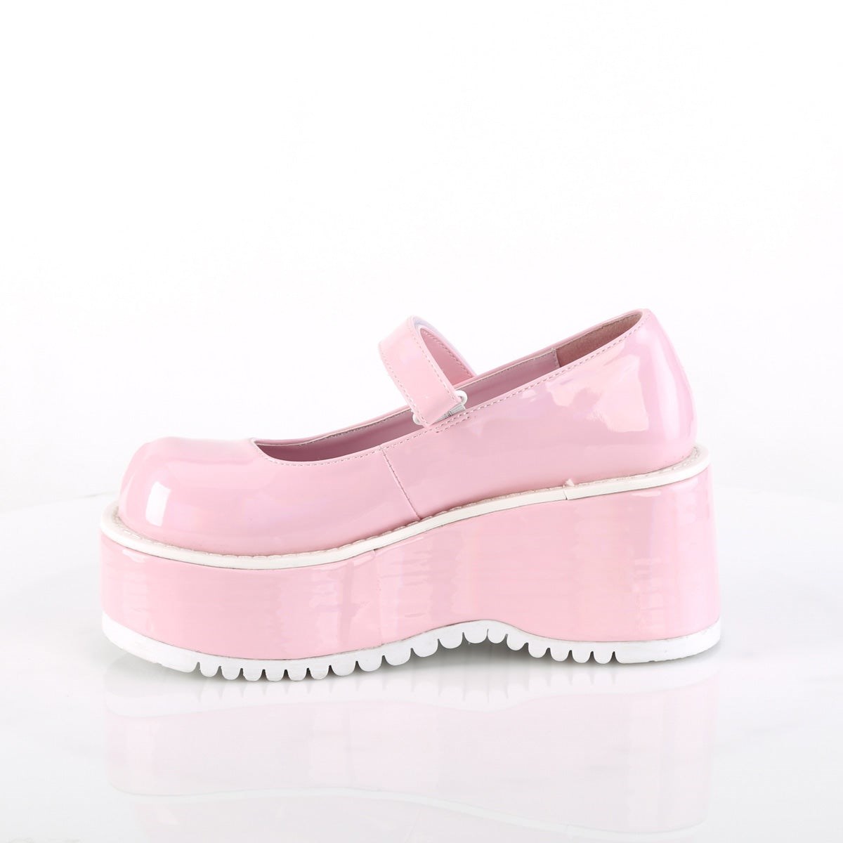 Pink Demonia Dollie-01 Holo Patent Women's Mary Jane Shoes | 54ZQNO