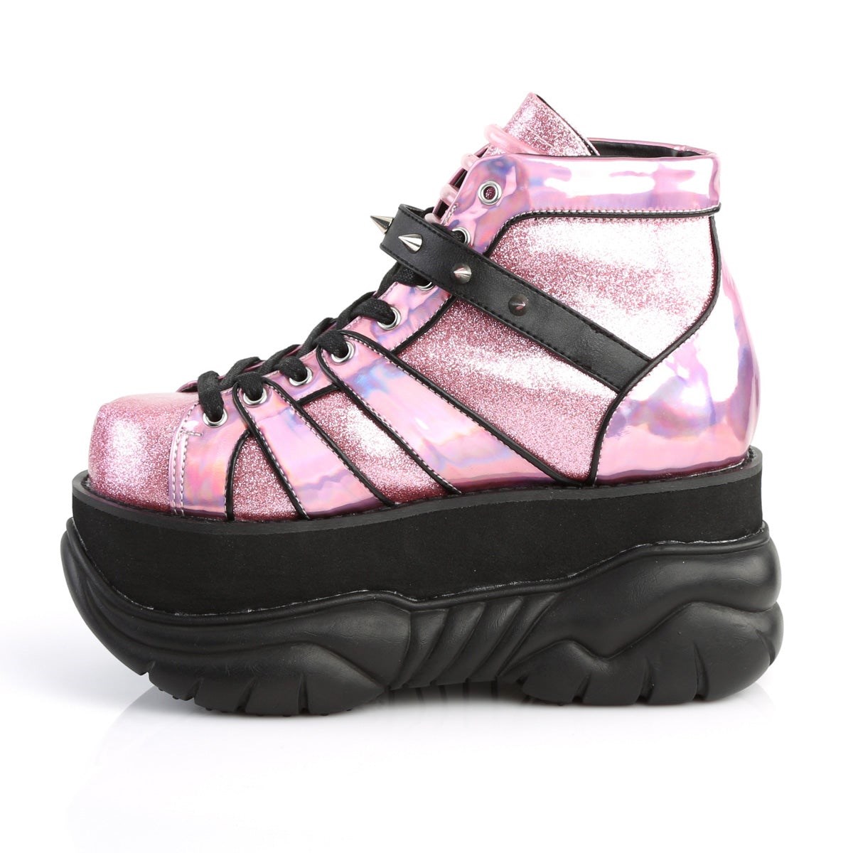 Pink Demonia Neptune-100 Glitter Men's Ankle Boots | 84ZXYN