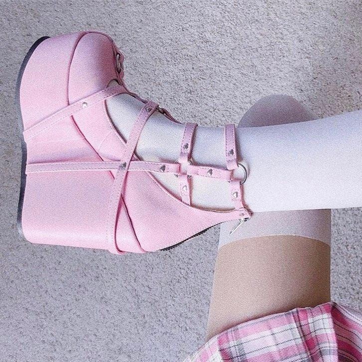 Pink Demonia Poison-25-2 Vegan Leather Women's Ankle Boots | 70OLCY