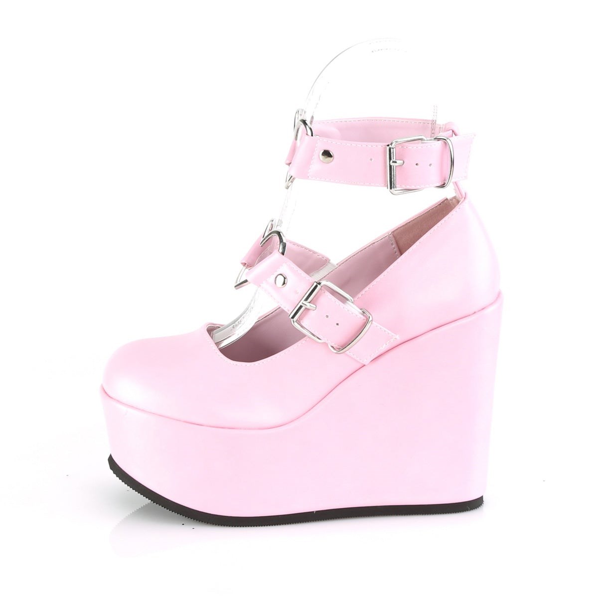 Pink Demonia Poison-99-2 Vegan Leather Women's Mary Jane Shoes | 02RKUX