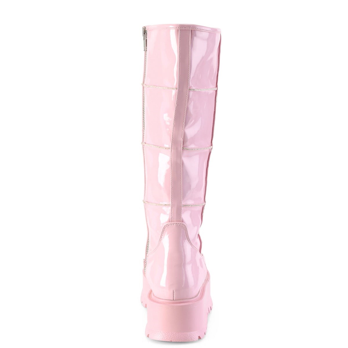 Pink Demonia Slacker-230 Hologram Patent Women's Knee-high Boots | 45TJCE