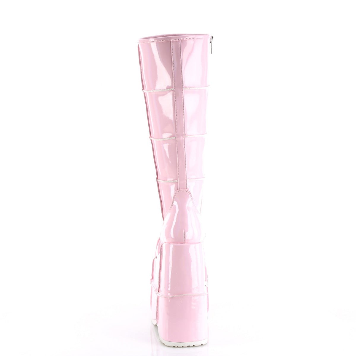 Pink Demonia Stack-301 Hologram Women's Knee-high Boots | 06NLJZ