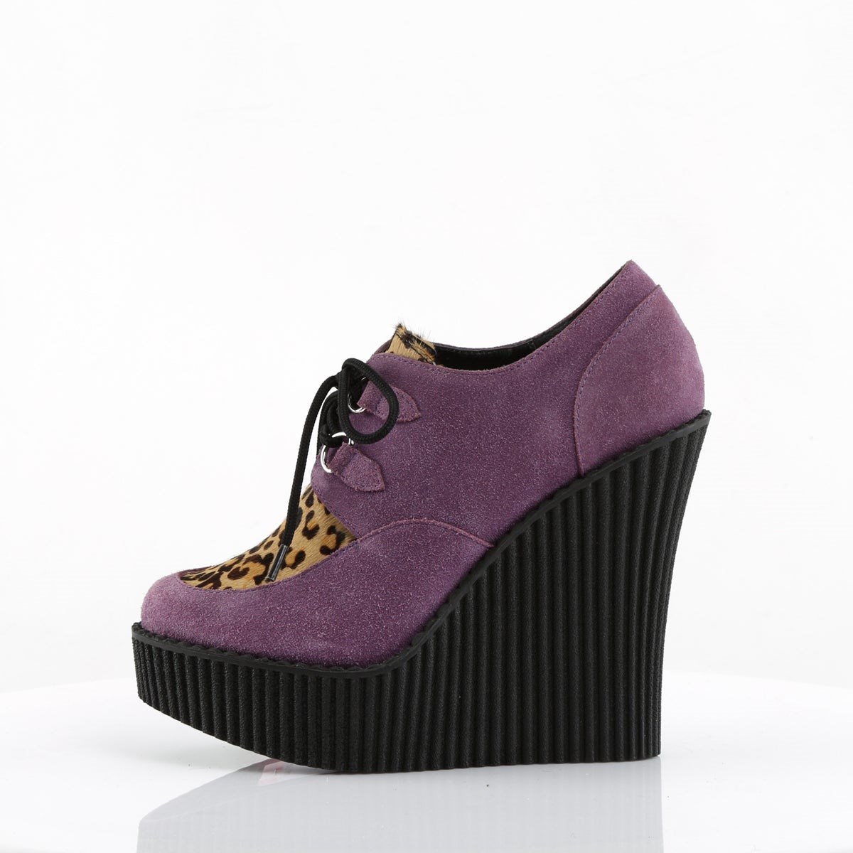 Purple Demonia Creeper-304 Vegan Suede-Animal Women's Creepers Shoes | 31KJRP