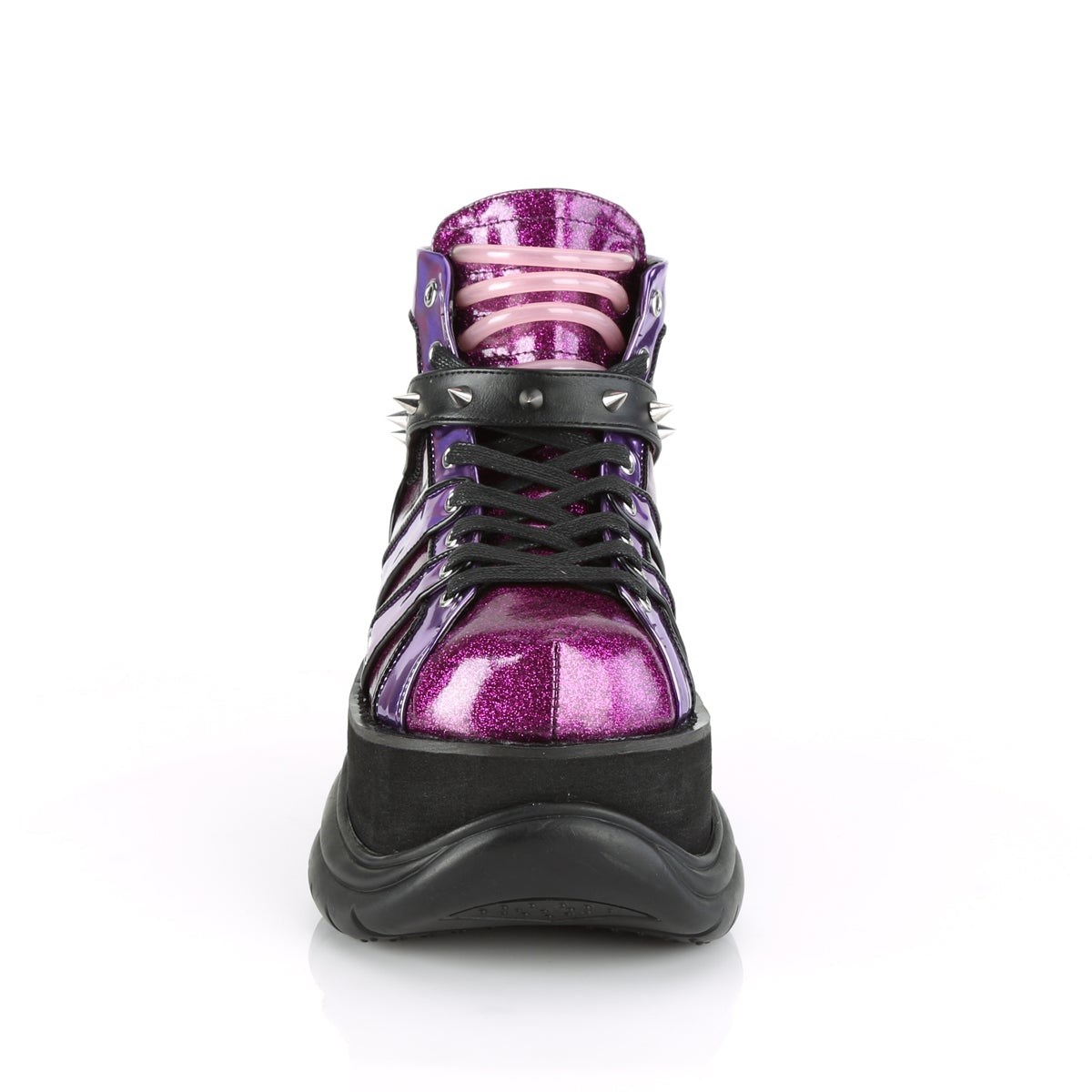 Purple Demonia Neptune-100 Glitter-Hologram Men's Ankle Boots | 70PUNV