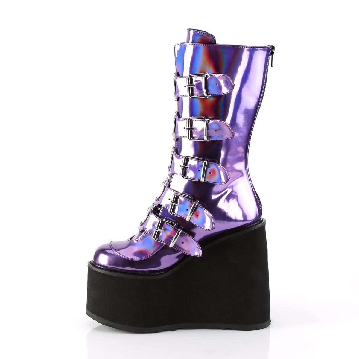 Purple Demonia Swing-230 Hologram Women's Knee-high Boots | 87PWEB